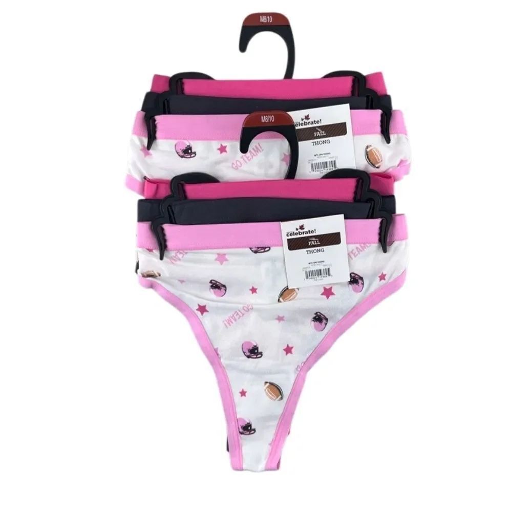 Thong Panties Underwear Cotton 2, 3-Packs Size M